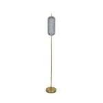 Searchlight Electric Capsule LED Floor Lamp, Satin Brass Metal and Acrylic Shade 28806SB