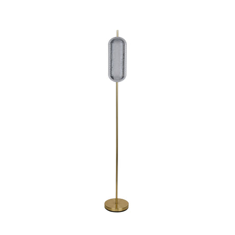 Searchlight Electric Capsule LED Floor Lamp, Satin Brass Metal and Acrylic Shade 28806SB
