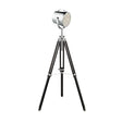 Studio Adjustable Floor Lamp Black & Chrome Shade