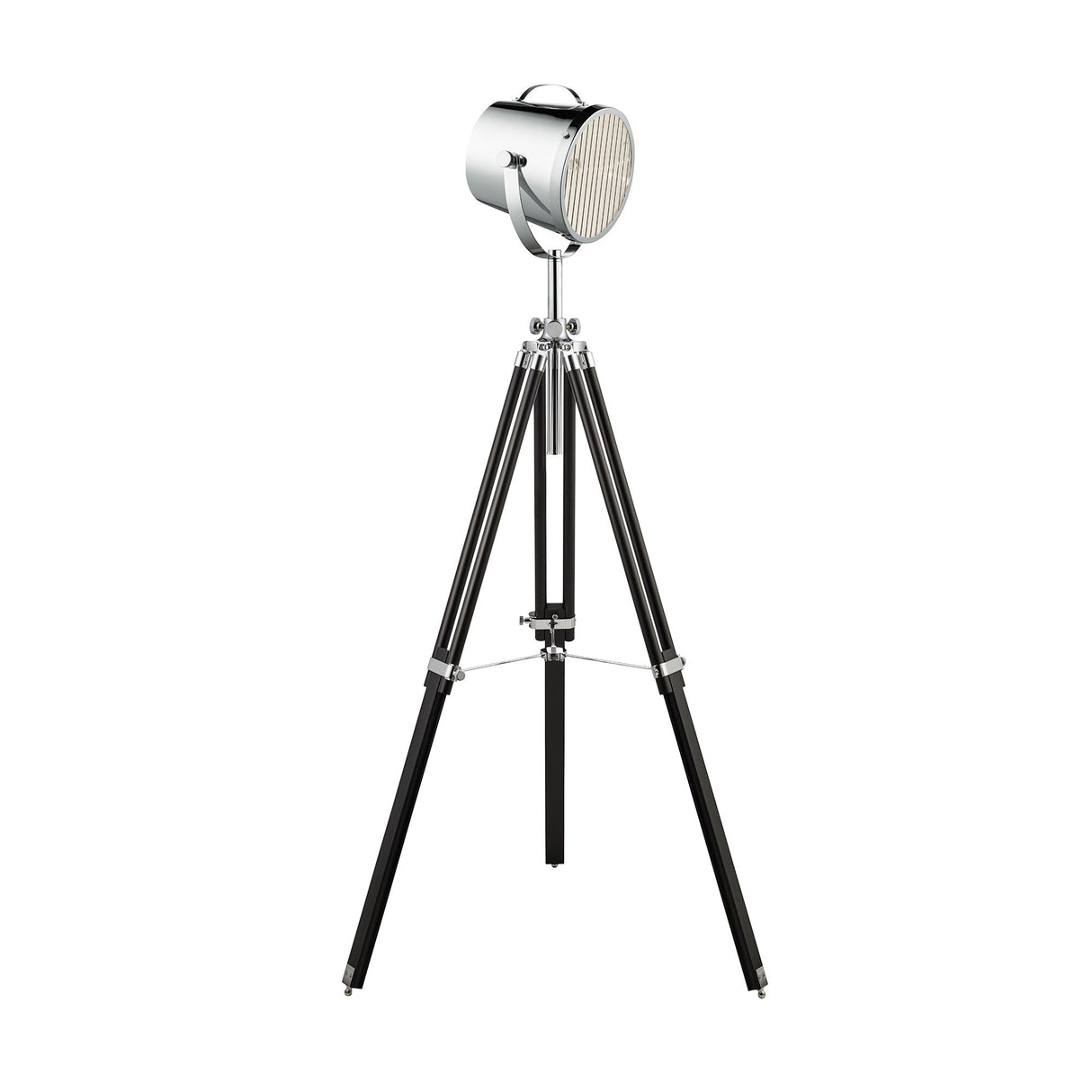 Studio Adjustable Floor Lamp Black & Chrome Shade