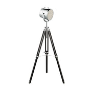 Studio Adjustable Floor Lamp Black & Chrome Shade