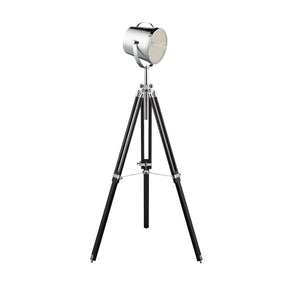 Studio Adjustable Floor Lamp Black & Chrome Shade