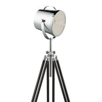 Searchlight Electric Studio Adjustable Floor Lamp Black & Chrome Shade 3013