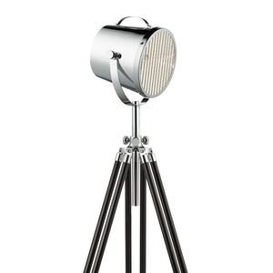 Searchlight Electric Studio Adjustable Floor Lamp Black & Chrome Shade 3013