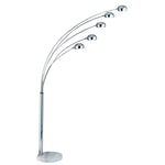 Searchlight Electric Giraffe 5Lt Floor Lamp  - Chrome Metal & White Marble Base 3085-5CC