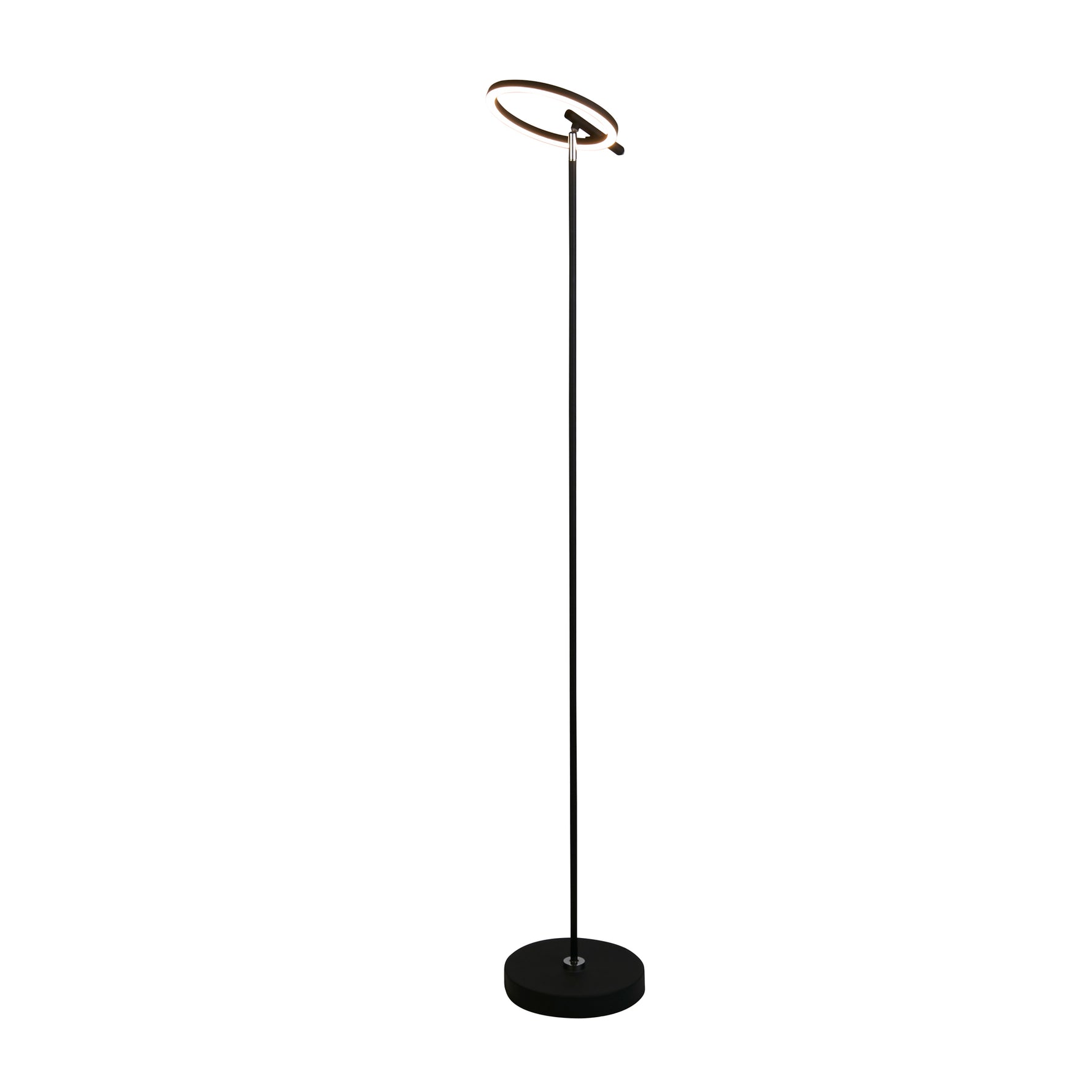 Space LED Floor Lamp, Black Metal