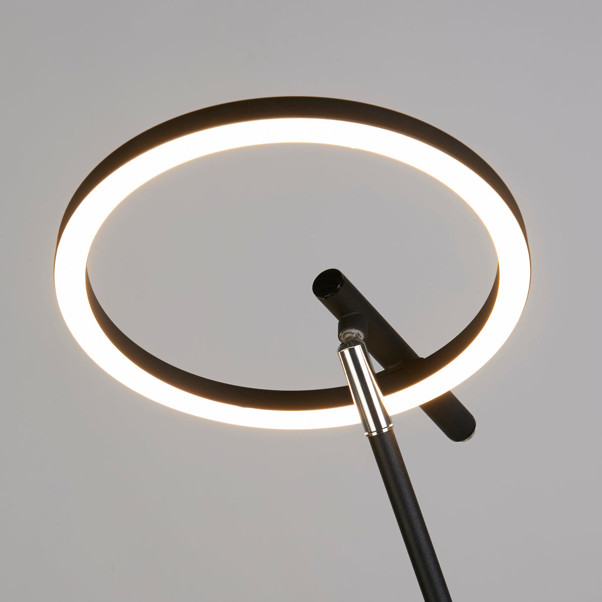 Searchlight Electric Space LED Floor Lamp, Black Metal 32803BK