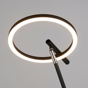 Searchlight Electric Space LED Floor Lamp, Black Metal 32803BK