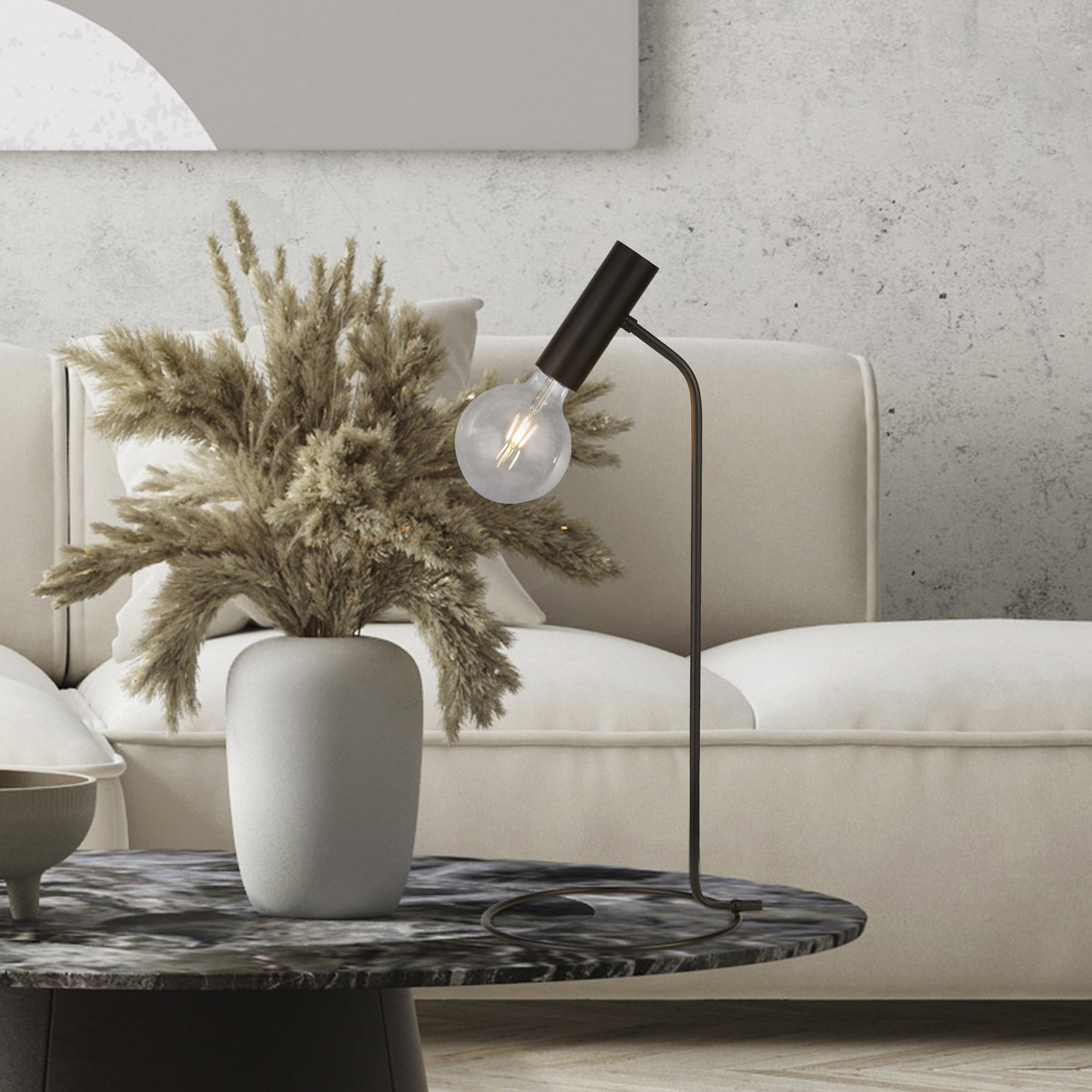 Searchlight Electric Dulwich Table Lamp - Black Metal 35721-1BK
