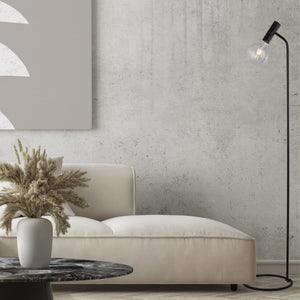 Searchlight Electric Dulwich Floor Lamp - Black Metal 35722-1BK