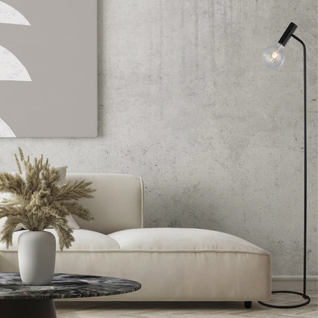 Searchlight Electric Dulwich Floor Lamp - Black Metal 35722-1BK