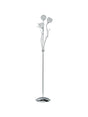 Bellis II 3Lt Floor Lamp - Chrome & Clear Glass