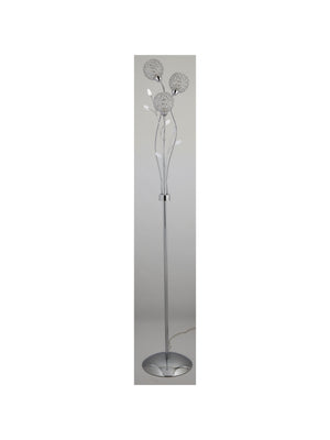 Searchlight Electric Bellis II 3Lt Floor Lamp - Chrome & Clear Glass 3573CC