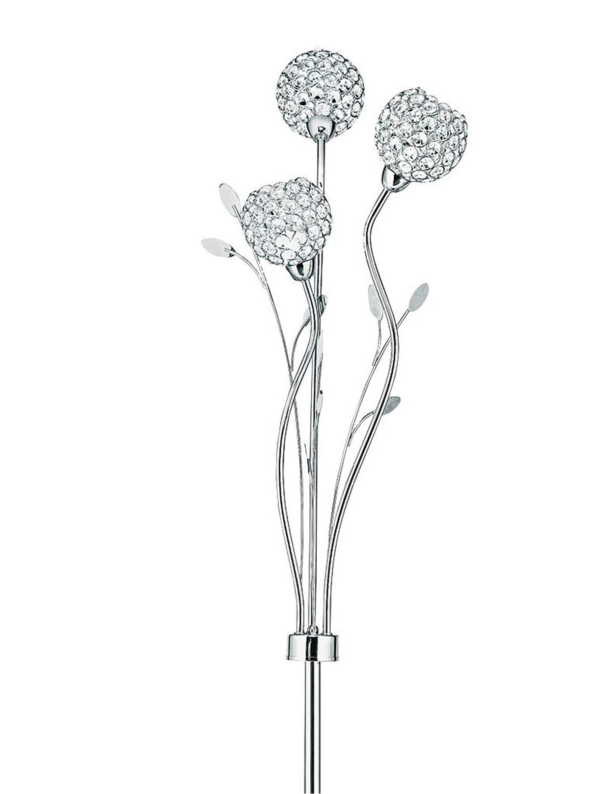 Searchlight Electric Bellis II 3Lt Floor Lamp - Chrome & Clear Glass 3573CC