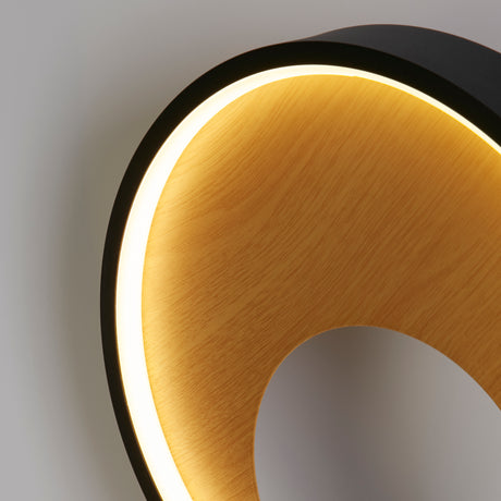Searchlight Electric Curio Table Lamp - Black Metal & Wood 36301-1BK