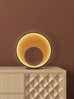 Searchlight Electric Curio Table Lamp - Black Metal & Wood 36301-1BK