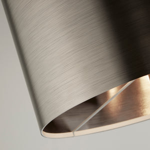 Searchlight Electric Rachel Floor Lamp - Black Metal, Satin Silver & Chrome Shade 3879BK
