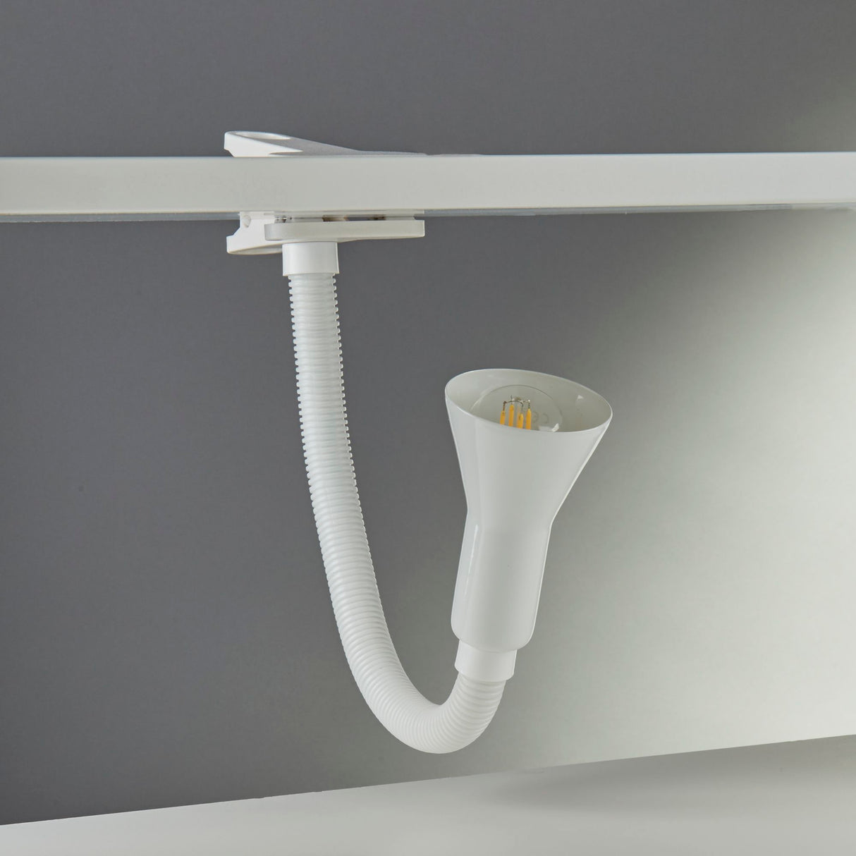 Searchlight Electric Desk Partners Flex Clip Task Lamp - White Metal 4122WH