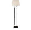 Jazz Floor Lamp - Black, Satin Silver Metal & White Velvet