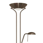 Searchlight Electric Mother & Child Floor Lamp - Antique Brass Metal & Glass 4329AB