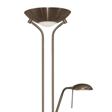 Searchlight Electric Mother & Child Floor Lamp - Antique Brass Metal & Glass 4329AB
