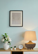 Searchlight Electric Avaya 1Lt Table Lamp, Ceramic with Linen Shade 44210AB