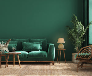 Searchlight Electric Zenith 1Lt Table Lamp, Green Glass with Natural Linen Shade 44651GR