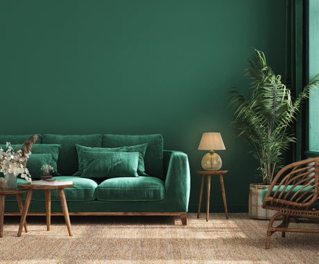 Searchlight Electric Zenith 1Lt Table Lamp, Green Glass with Natural Linen Shade 44651GR