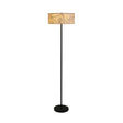 Isla 3Lt Floor Lamp, Recycled Paper Shade and Black Metal