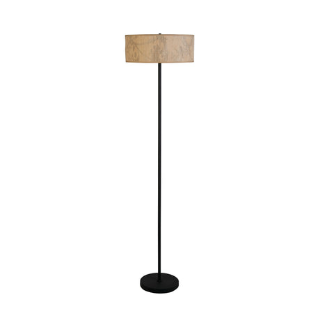 Searchlight Electric Isla 3Lt Floor Lamp, Recycled Paper Shade and Black Metal 47812NA
