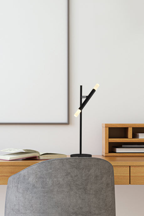 Searchlight Electric Wands LED Table Lamp - Black Metal & Acrylic 4867BK