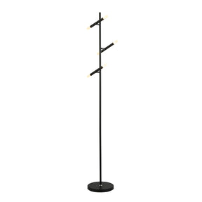 Wands 3Lt LED Floor Lamp - Black Metal & Acrylic