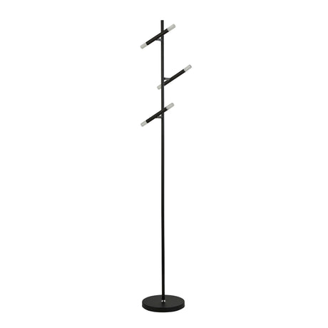 Searchlight Electric Wands 3Lt LED Floor Lamp - Black Metal & Acrylic 4869BK