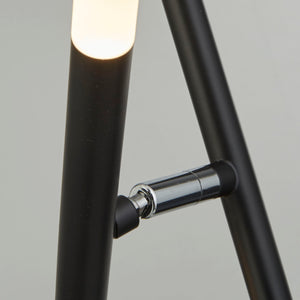 Searchlight Electric Wands 3Lt LED Floor Lamp - Black Metal & Acrylic 4869BK