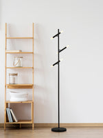 Searchlight Electric Wands 3Lt LED Floor Lamp - Black Metal & Acrylic 4869BK