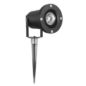 Searchlight Electric Spikey Outdoor Spotlight - Black Metal & Polycarbonate 5001BK-LED