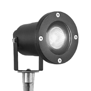 Searchlight Electric Spikey Outdoor Spotlight - Black Metal & Polycarbonate 5001BK-LED