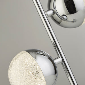 Searchlight Electric Marbles Table Lamp - Chrome Metal & Crystal Sand 5087CC