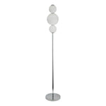 Searchlight Electric Snowball  3Lt Floor Lamp  - Chrome Metal & Opal Glass 51021-3CC
