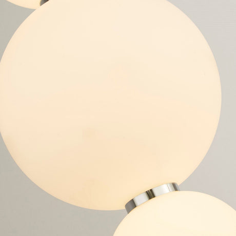 Searchlight Electric Snowball  3Lt Floor Lamp  - Chrome Metal & Opal Glass 51021-3CC