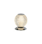 Allure Table Lamp, Chrome Metal & Clear Acrylic
