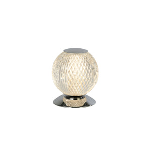 Allure Table Lamp, Chrome Metal & Clear Acrylic