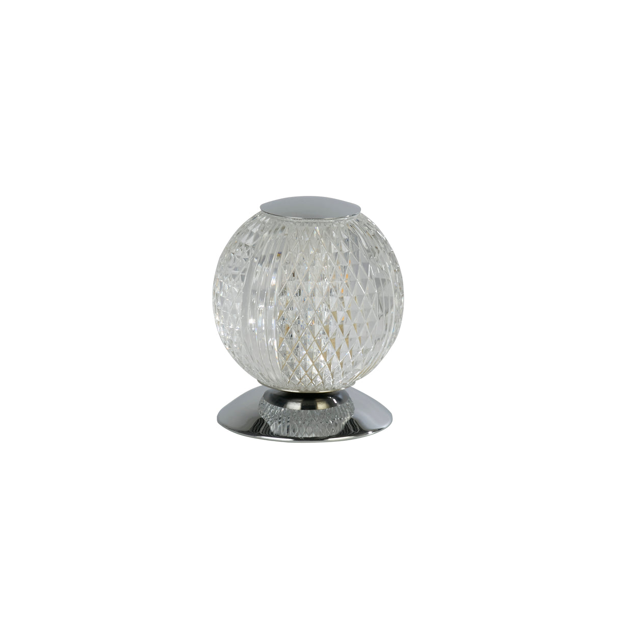 Searchlight Electric Allure Table Lamp, Chrome Metal & Clear Acrylic 51482CC
