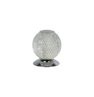 Searchlight Electric Allure Table Lamp, Chrome Metal & Clear Acrylic 51482CC