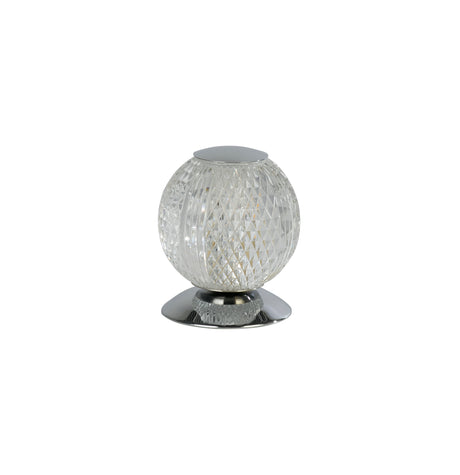 Searchlight Electric Allure Table Lamp, Chrome Metal & Clear Acrylic 51482CC
