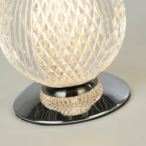Searchlight Electric Allure Table Lamp, Chrome Metal & Clear Acrylic 51482CC