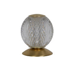 Searchlight Electric Allure Table Lamp, Satin Brass Metal & Clear Acrylic 51482SB