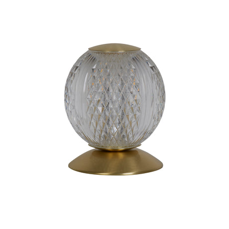 Searchlight Electric Allure Table Lamp, Satin Brass Metal & Clear Acrylic 51482SB