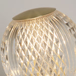 Searchlight Electric Allure Table Lamp, Satin Brass Metal & Clear Acrylic 51482SB
