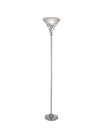 Searchlight Electric Linea Uplighter Floor Lamp - Satin Silver & Acid Glass 5222SS